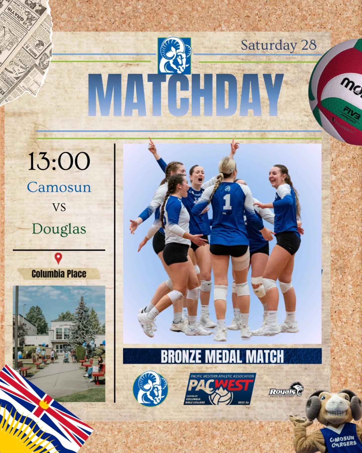 Matchday — Camosun vs Douglas — Camosun Chargers